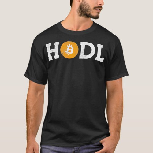 Hodl Bitcoin Hodl Vintage Distressed Bitcoin Logo  T_Shirt