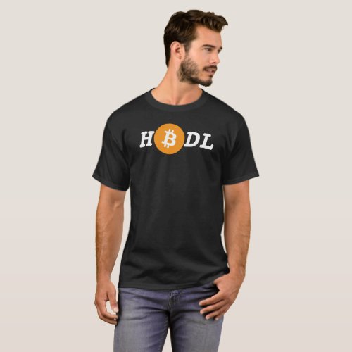 Hodl Bitcoin Logo Symbol Hold Crypto Coin T_Shirt