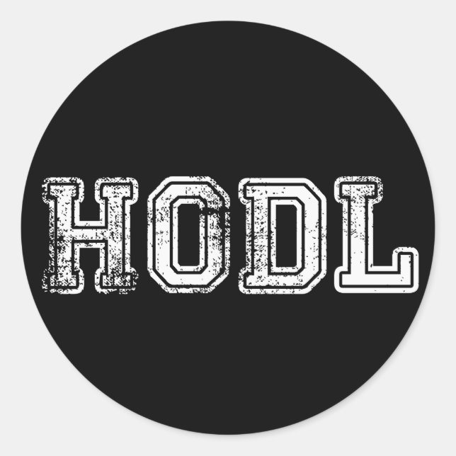 Hodl Cryptocurrency Print Stickers (Front)