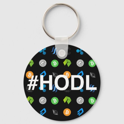HODL Cryptocurrency Themed Keychain