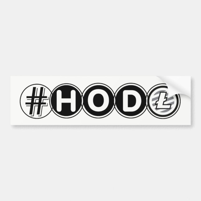 #HODL Litecoin Bumper Sticker (Front)