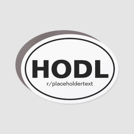 Hodl Stonks Euro-style Oval Stock  Car Magnet