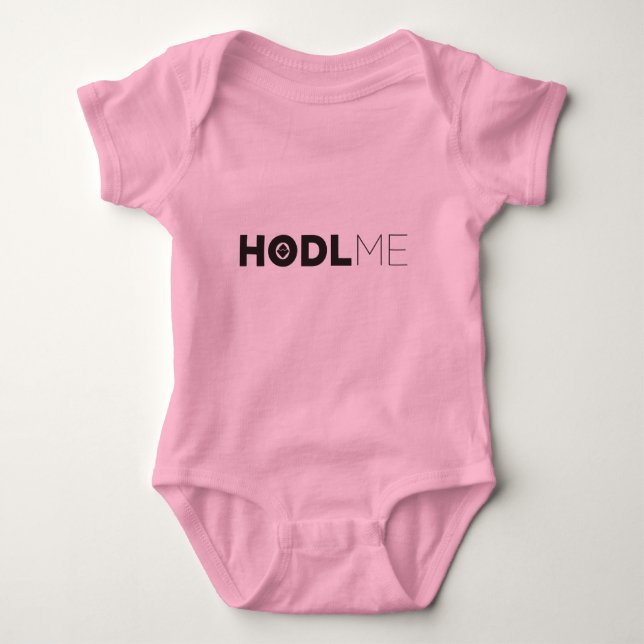 HODL WAVES PINK BABY BODYSUIT (Front)