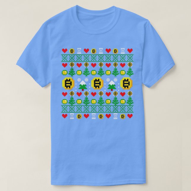 HODL XMAS PATTERN T-Shirt (Design Front)