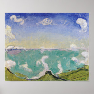 Hodler - Caux Landscape With Rising Clouds 1917 Poster