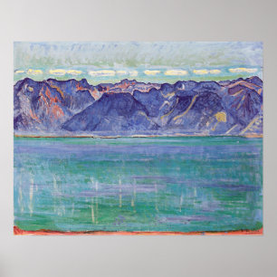 Hodler - Lake Geneva, Views Of Savoy Mountain 1906 Poster