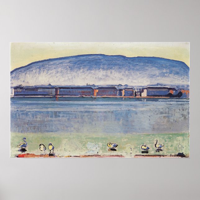 Hodler - Lake Geneva With Six Swans 1914 Poster (Front)