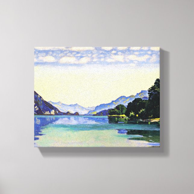 Hodler - Lake Thun from Lessig, fine art Canvas Print (Front)