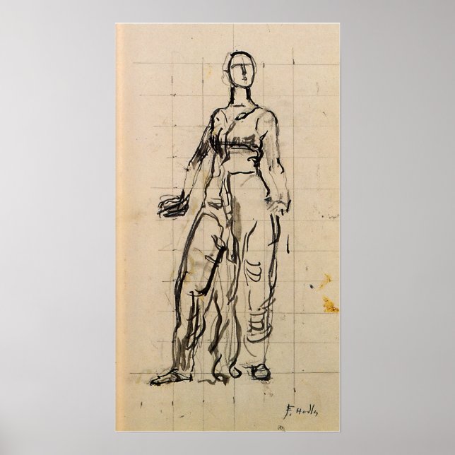 Hodler - Standing Draped Figure 1913 Poster (Front)