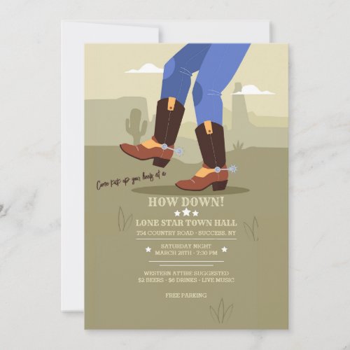 Hoedown Country Wester Invitation