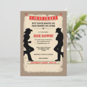 Hoedown Country Western  Invitation (Standing Front)