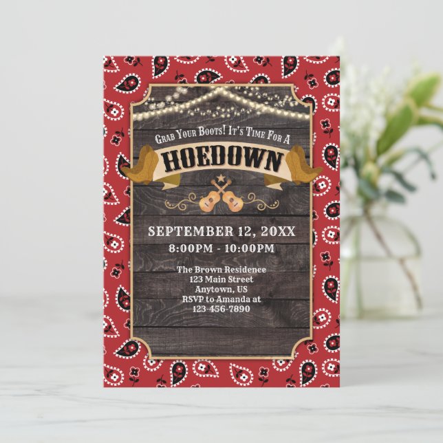 Hoedown Invitation (Standing Front)