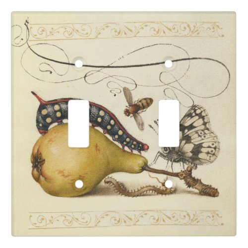 Hoefnagel Vintage Pear & Insects 1500s Renaissance Light Switch Cover