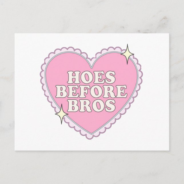 Hoes before bros  T-Shirt Postcard (Front)