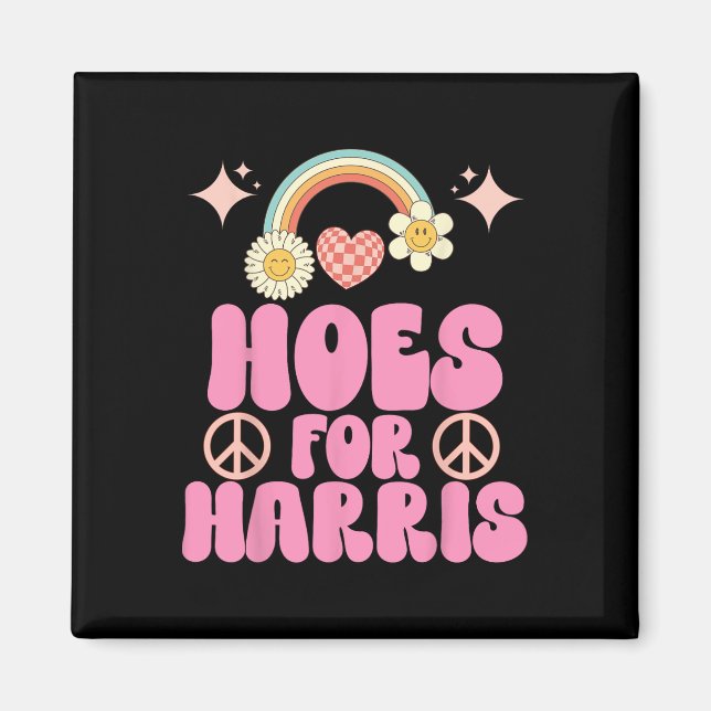 Hoes For Harris Funny Kamala Voter 2024 Wheimer Hu Magnet (Front)