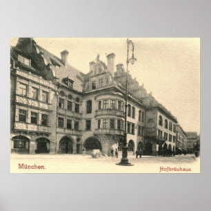 Hofbrauhaus, Munich, Germany 1900 Vintage Poster
