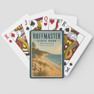 Hoffmaster State Park Michigan Illustration Travel Poker Cards