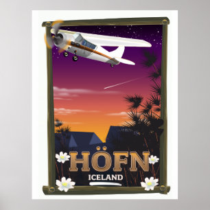 Höfn Iceland Flight poster