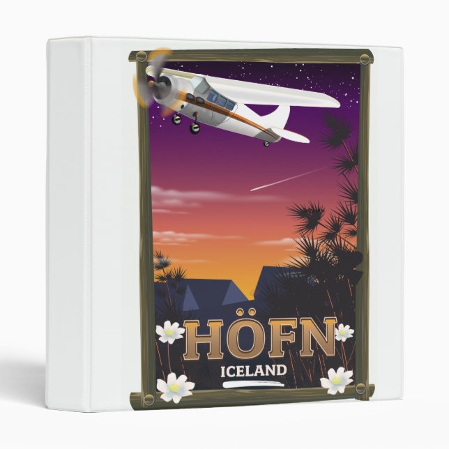 Höfn Iceland  Flight poster 3 Ring Binder (Front/Spine)