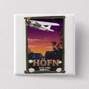 Höfn Iceland Flight poster Button