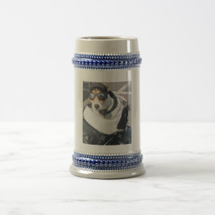 Hog Dog on Motorcycle Beer Stein