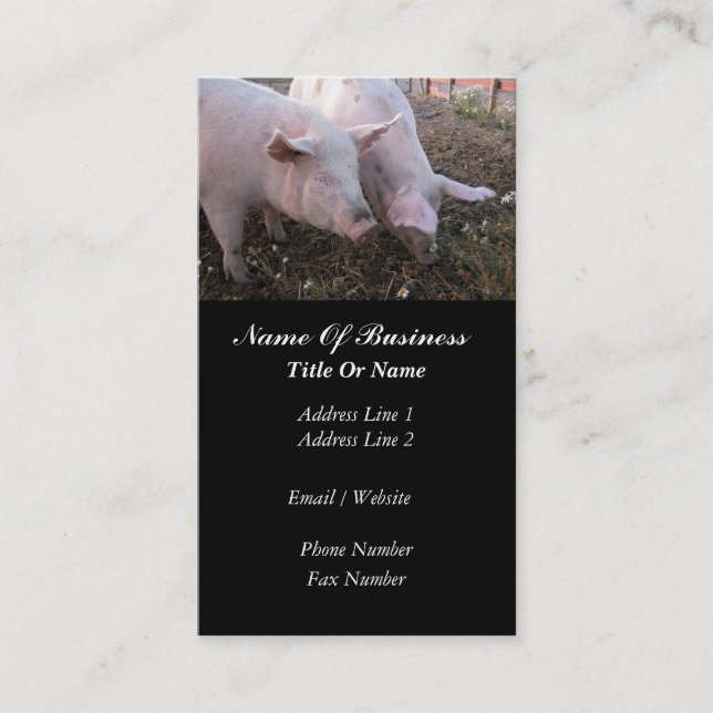 Hog Farmer Business Card (Front)