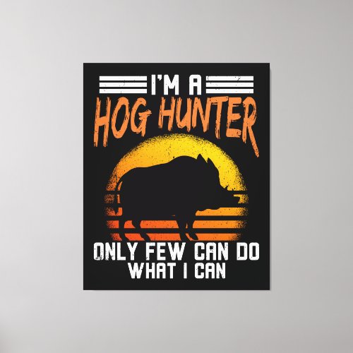 Hog Hunting Boar Hunting Canvas Print