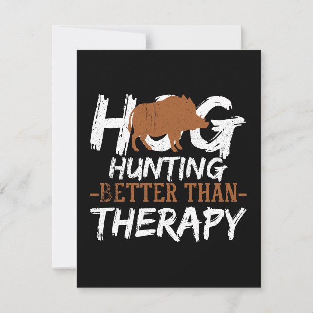 Hog Hunting Boar Hunting Note Card (Front)