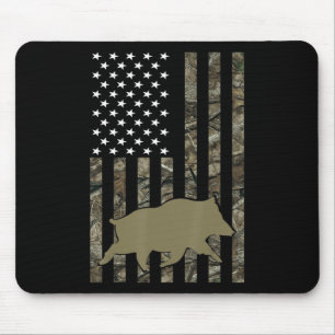 Hog Hunting For Men Women Wild Boar Pig Hunter Mouse Pad