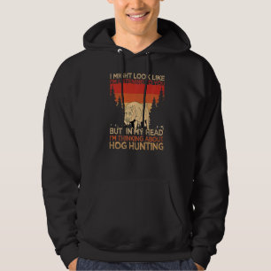 Hog Hunting Retro Vintage Boar Hunter Pig Huntsman Hoodie
