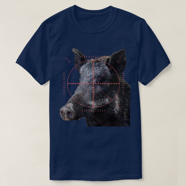 Hog Hunting Wild Boar In Sight Vector Art T-Shirt (Design Front)