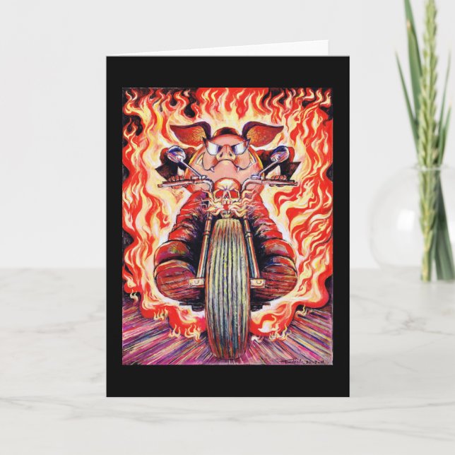 Hog Roast Greeting Card (Front)