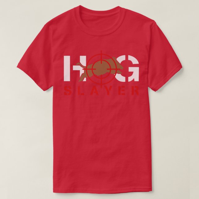 Hog Slayer Hunting Wild Boar Pig Hunter Premium  T-Shirt (Design Front)