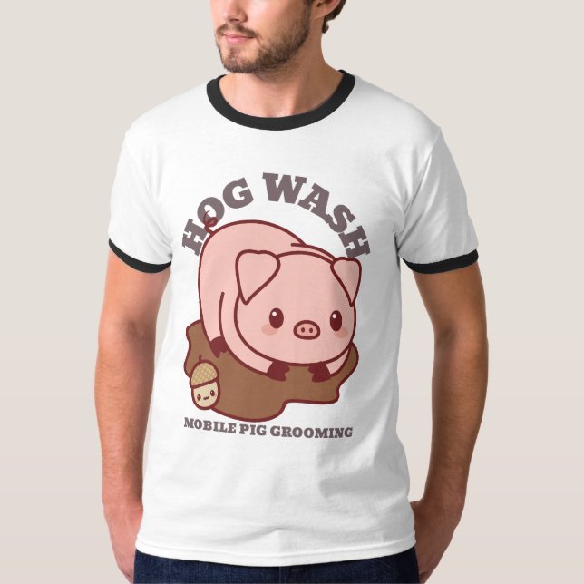 Hog Wash Mobile Pig Grooming T-Shirt (Front)