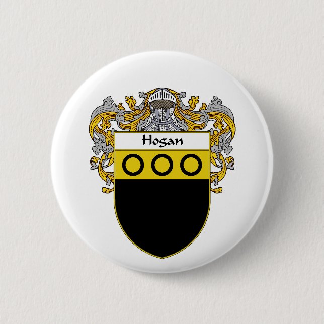 Hogan Coat of Arms (Mantled) Button (Front)