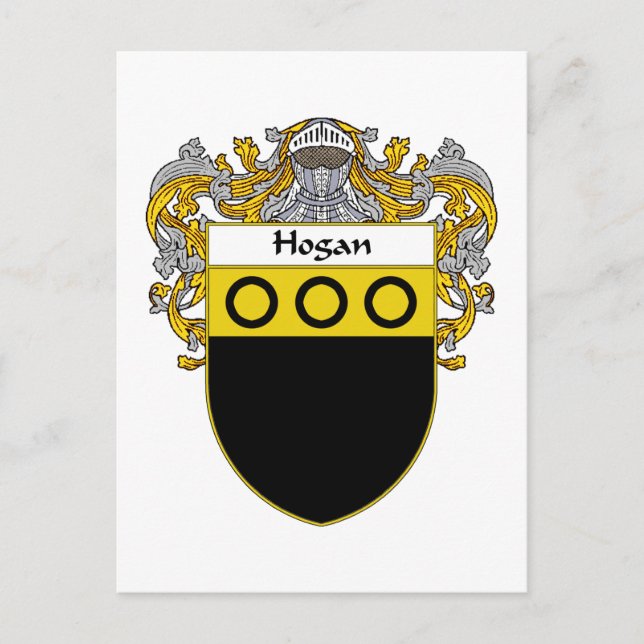 Hogan Coat of Arms (Mantled) Postcard (Front)