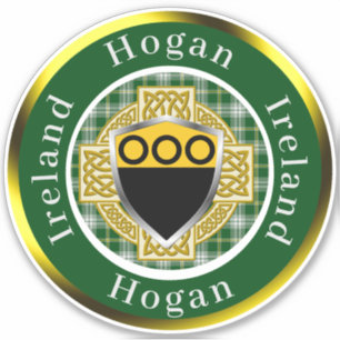 Hogan Shield & Celtic Cross Personalized Sticker