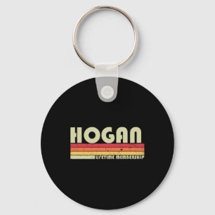 Hogan Surname Funny Retro Vintage 80s 90s Birthday Keychain