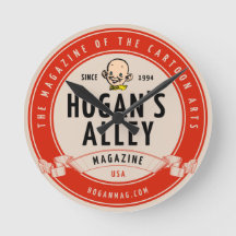"Hogan's Alley" Vintage-Style Logo Wall Clock