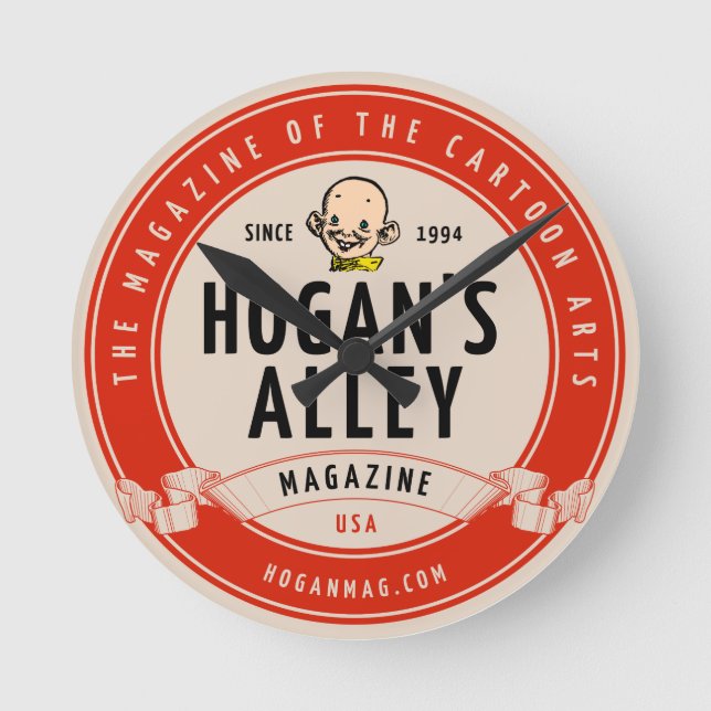 "Hogan's Alley" Vintage-Style Logo Wall Clock (Front)