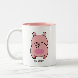Hogging All the Coffee! 🐷☕😂 Two-Tone Coffee Mug