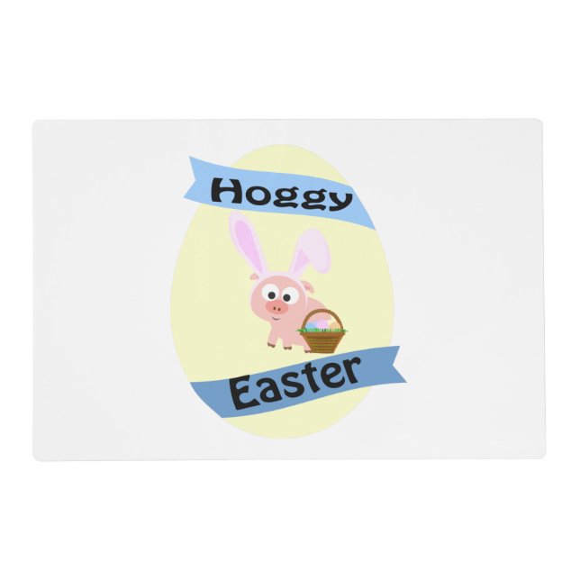 Hoggy Easter Pig Placemat (Front)