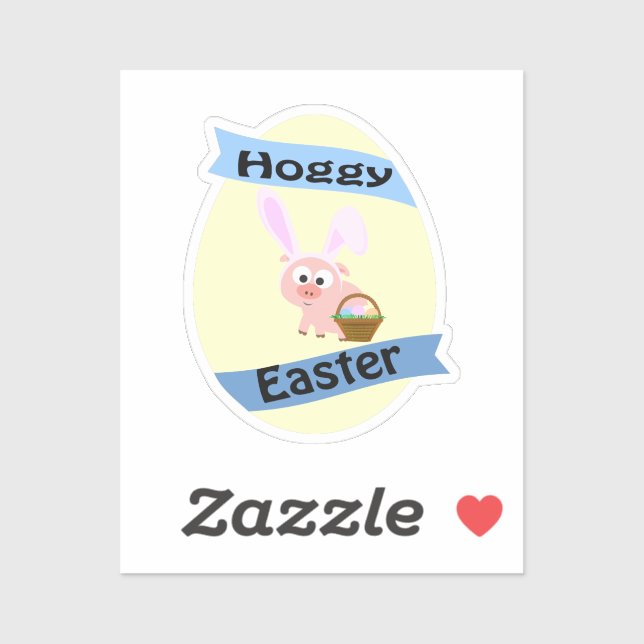 Hoggy Easter Pig  Sticker (Sheet)