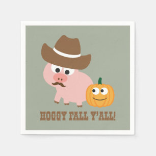 Hoggy Fall Y'all! Paper Napkins