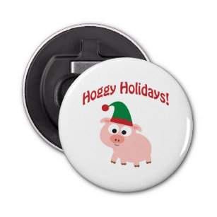 Hoggy Holidays! Elf Pig Bottle Opener