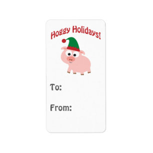 Hoggy Holidays! Gift tag
