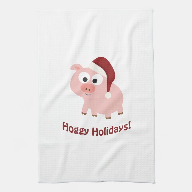 Hoggy Holidays! Towel (Vertical)