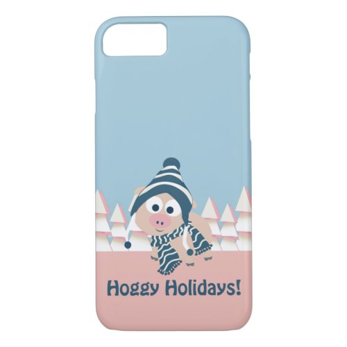 Hoggy Holidays Winter Pig iPhone 87 Case