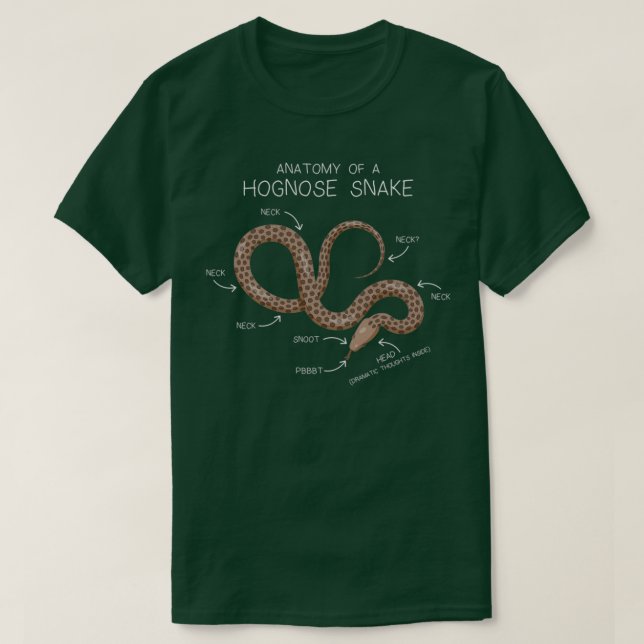 Hognose Snake Anatomy Inspired Hog Nosed Snake Rel T-Shirt (Design Front)