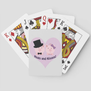 Hogs and kisses! poker cards